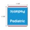 Nevs File Jacket Labels - Pediatric 1-7/8" x 1-7/8" White w/Red & Blue X-5402 - alternate 2